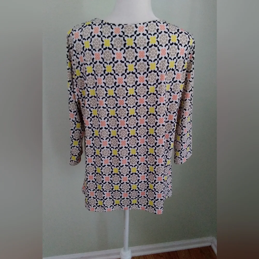 2/$15 Ruby Rd Pullover Print Top - Picture 4 of 5